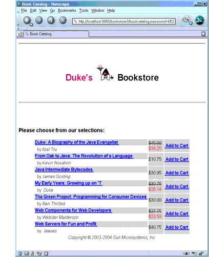 Duke's Bookstore Book Catalog